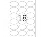 Eemaldatavad etiketid Herma - ovaalid, 63.5x42.3mm, 25 lehte